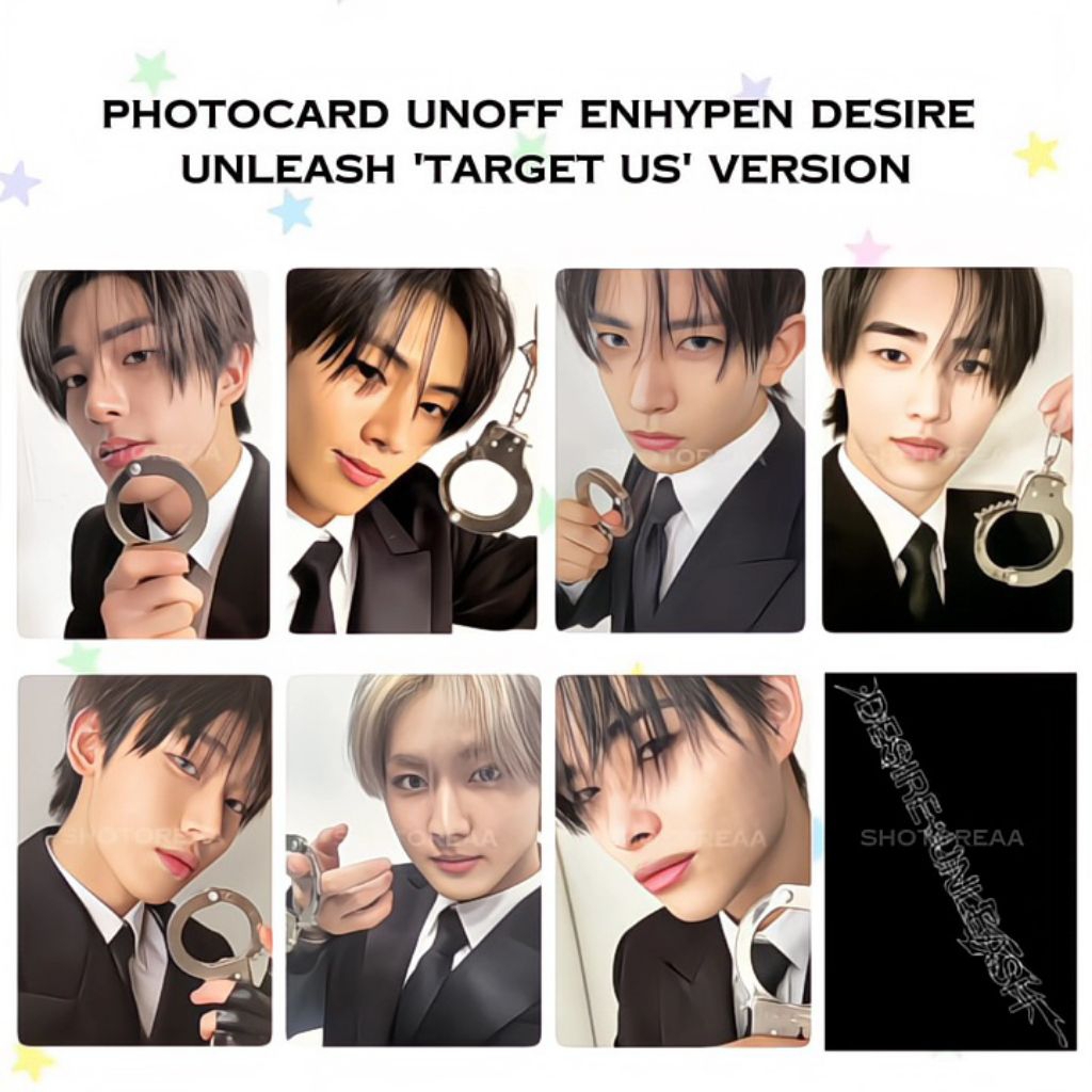 [UNOFFICIAL] PHOTOCARD ENHYPEN DESIRE UNLEASH UNOFFICIAL || TARGET US, OLIVE YOUNG POB, BLUE DREAM M
