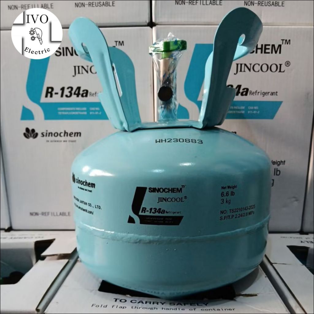 Refrigerant R134A/R134 JINCOOL isi 3 kg segel pabrik