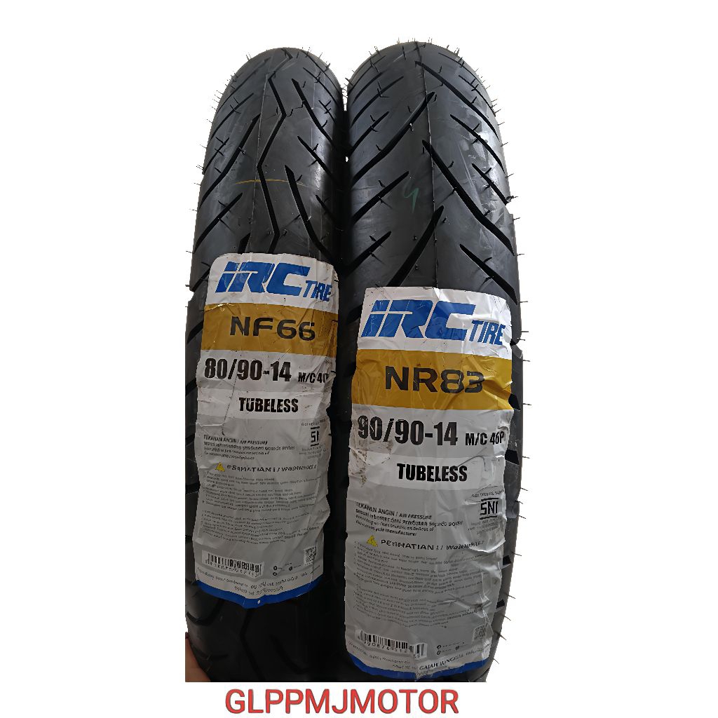 Ban Luar Depan Belakang IRC Ring 14 80/90-14 90/90-14 NR83 NF66 NR 83 NF 66 Tubles Type Motor Matic 