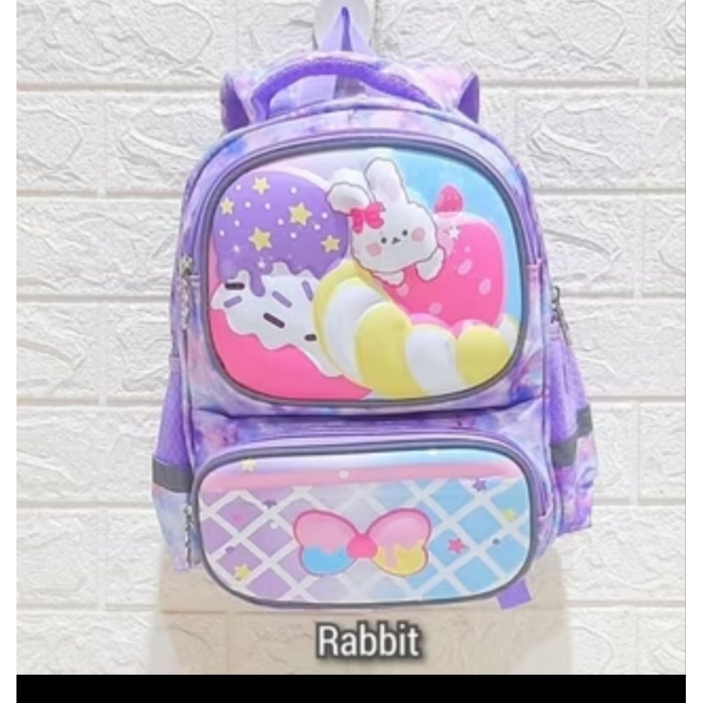 Tas ransel kelinci rabbit anak tas ransel anak perempuan motif kelinci rabbit lucu