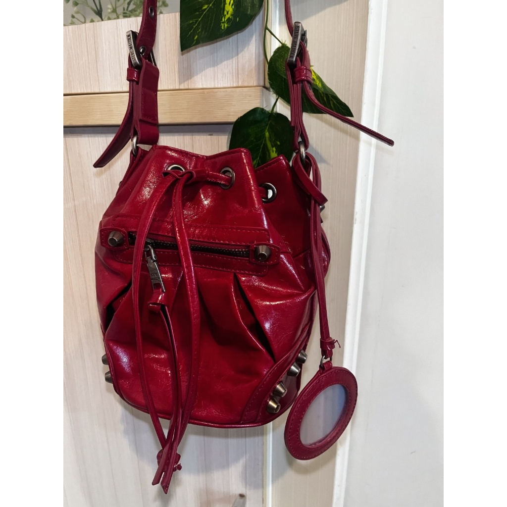 Bvally Maroon Steve Madden Bucket Bag