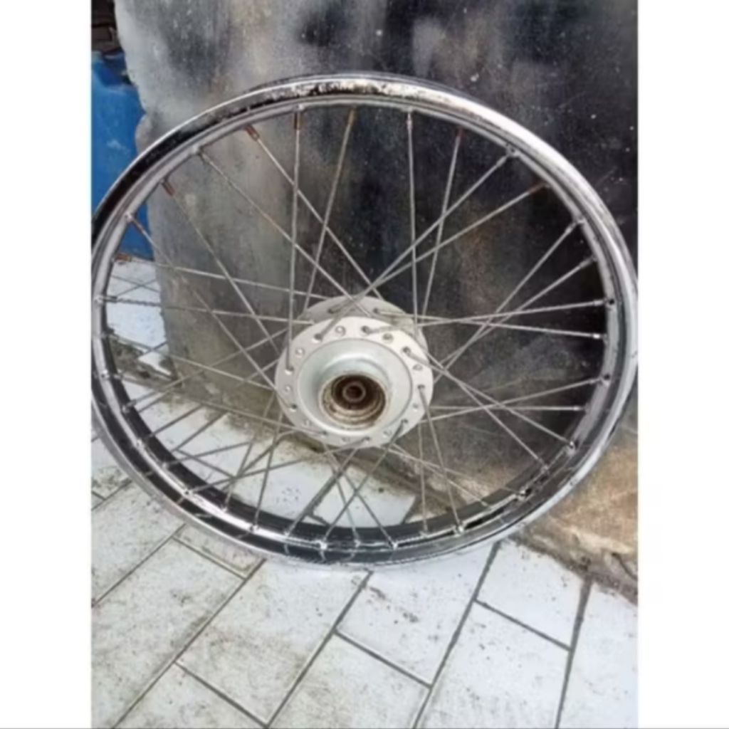 Pelek velg jari-jari roda depan motor Supra fit new Revo lama Original copotan
