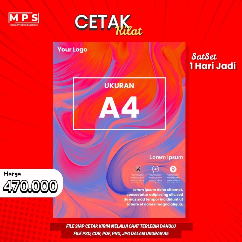 CETAK KILAT BROSUR A4 AP120