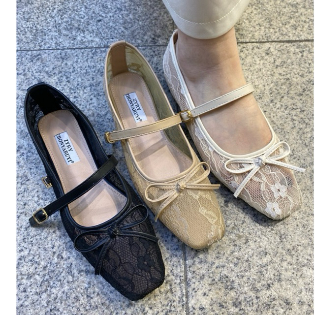 [READY] Sepatu Shoes Ballerina Flat Brukat