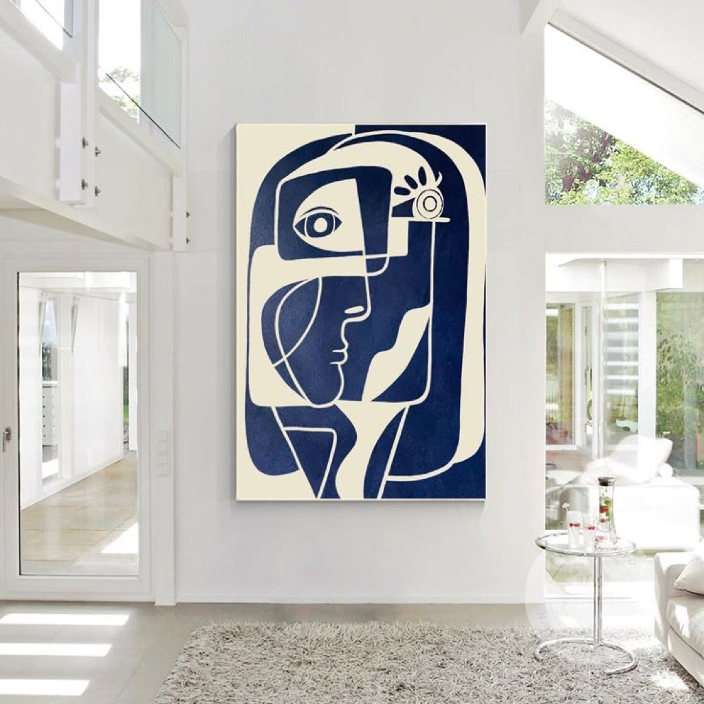 Lukisan Dinding Abstrak Aesthetic | Dekorasi Rumah Modern | Lukisan Dinding Aesthetic