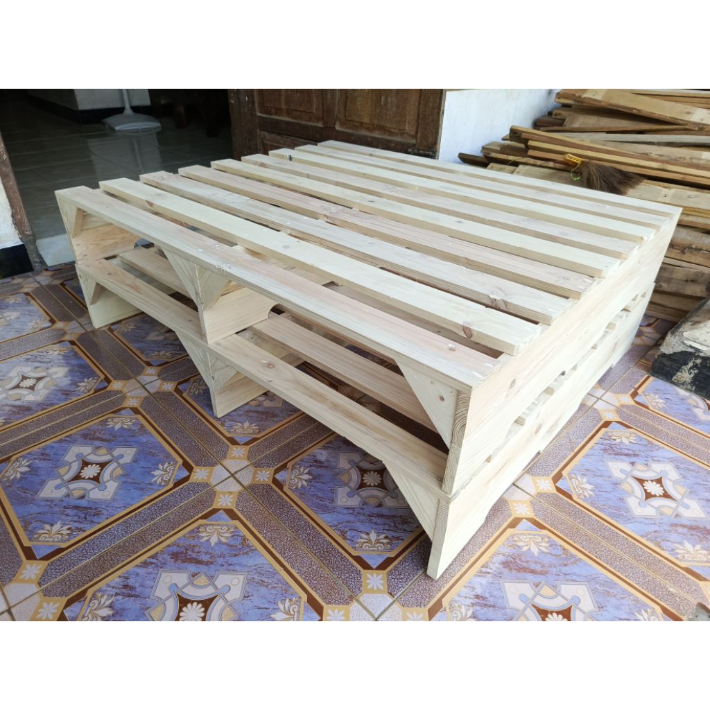 PALET KAYU JATI BELANDA JUMBO/ TATAKAN KASUR JATI BELANDA SUDAH SERUT HALUS