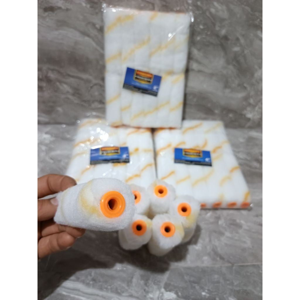 GROSIR 6-12 LUSIN ISI REFFIL BULU KUAS ROLL 4" MURAH - KUAS ROLL KAPAL 4" - KUAS ROLL CAT MINYAK