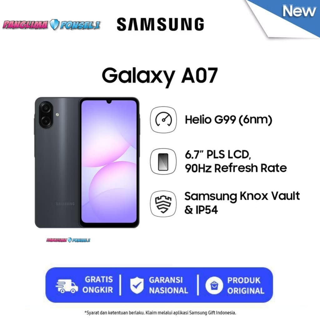 [TERBARU] Samsung A07 4/128 Garansi Resmi Samsung Indonesia