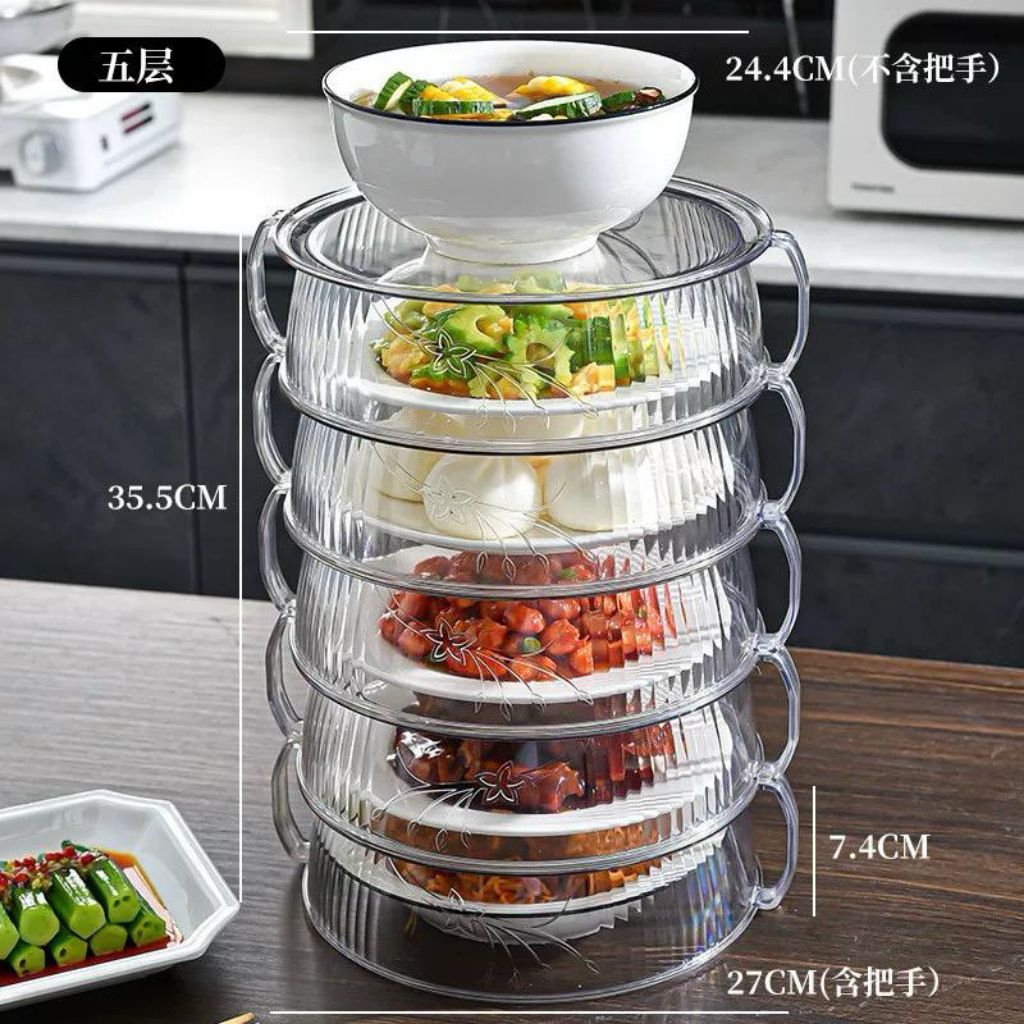 tutup saji makanan multifungsi wadah penyimpanan buah lauk pauk minimalis tutup makanan tingkat