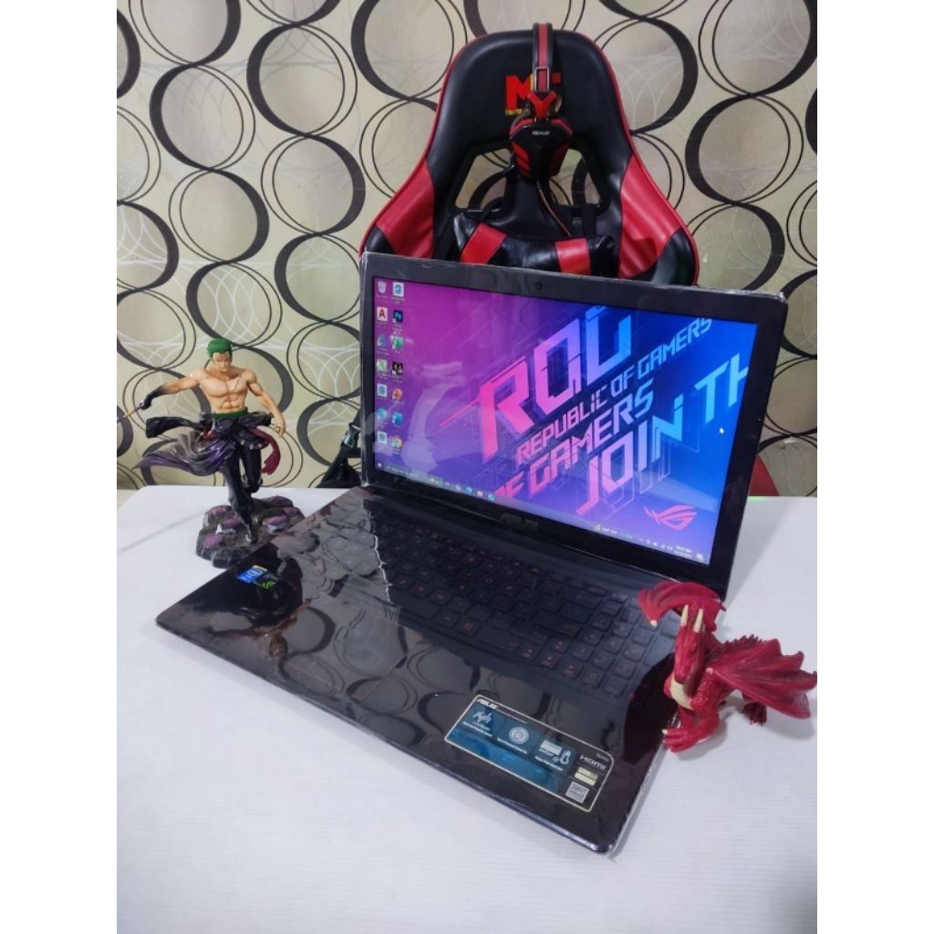 Asus Baby Rog x550 Core i7 ram 8/256gb Ssd Windows11 Siap Pakai COD Dual Vga Nvidia Aplikasi Lengkap