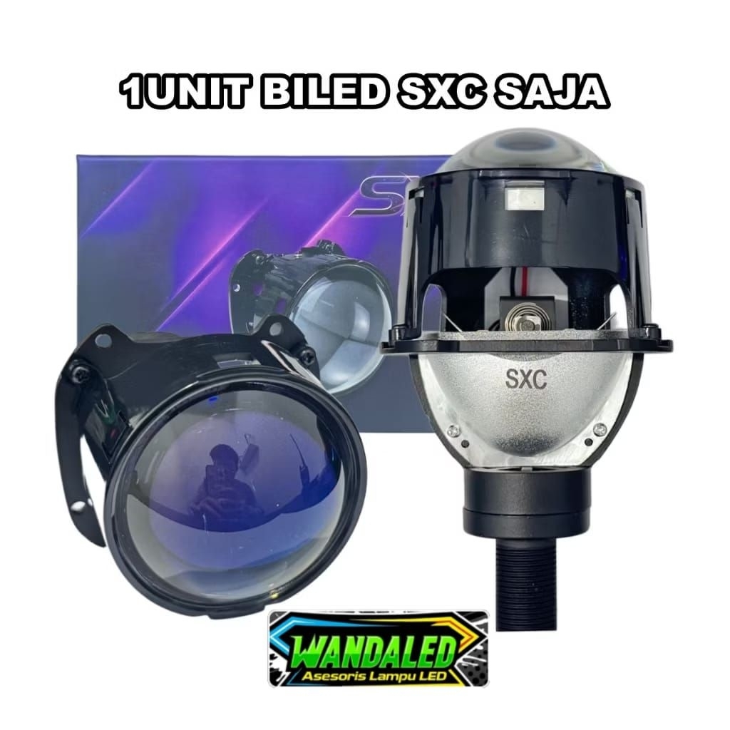 ORIGINAL BI-LED PROJECTOR SXC SX30 2,5 INCH BLUELENS 55 WATT PLUS DEMON EYES - 1 PCS BILED SXC SX30 