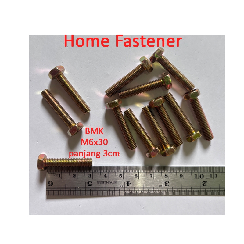 Baut 10 (6mm) x 3cm + Mur