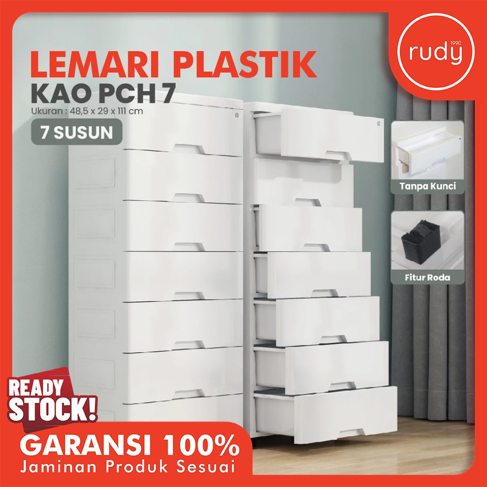 Lemari Laci Plastik Multifungsi - KAO PCH/Laci Plastik/Lemari Susun Plastik/Lemari Pakaian Anak