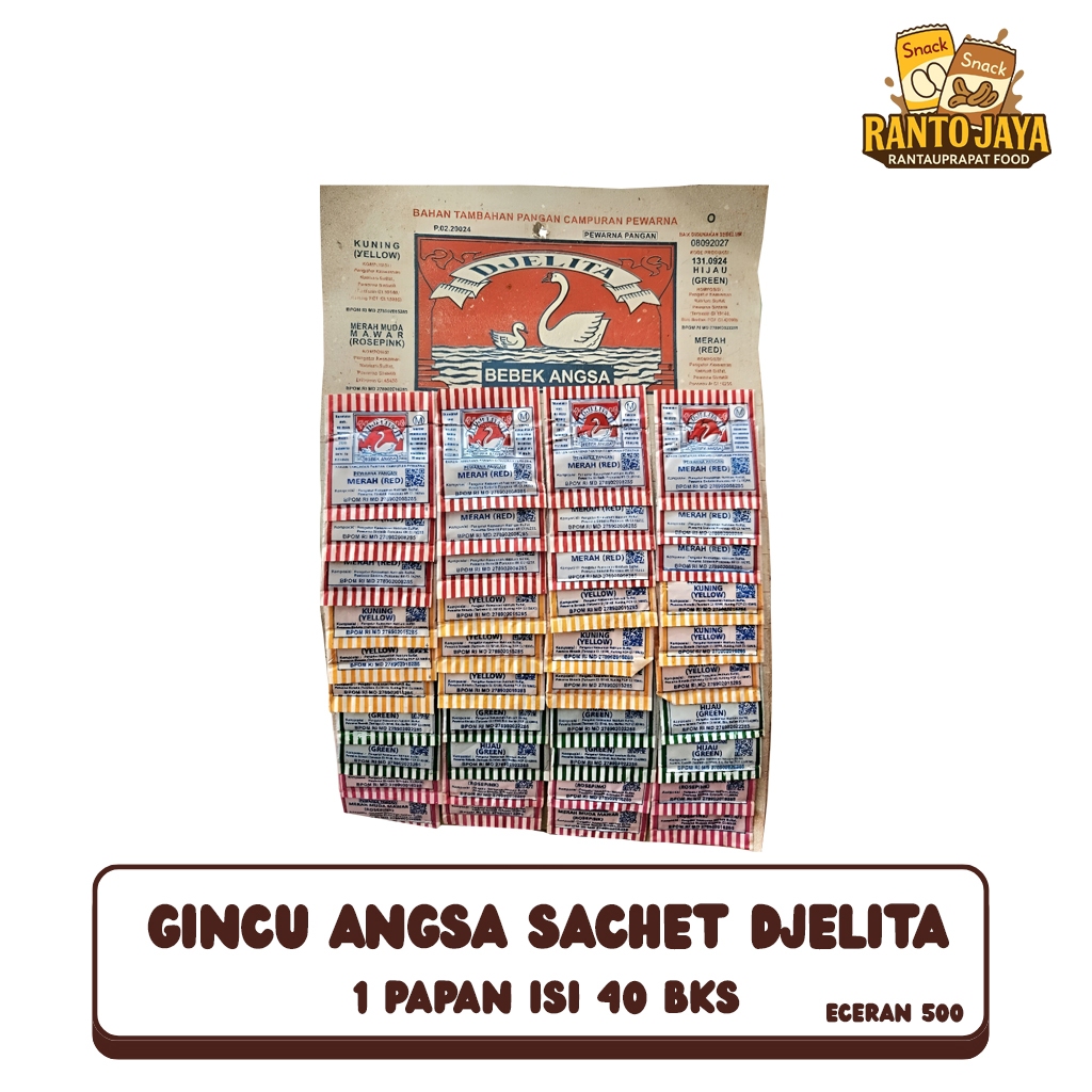 Gincu Angsa Sachet / Pewarna Makanan Djelita Sachet / Gincu Bubuk Sachet