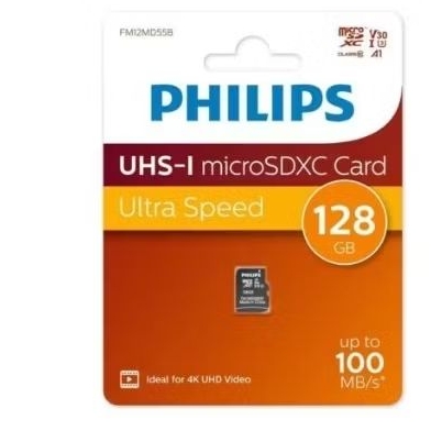 MicroSD 128GB A1 V30 U3 Philips Micro SD - 128g B 128 gb mikro original