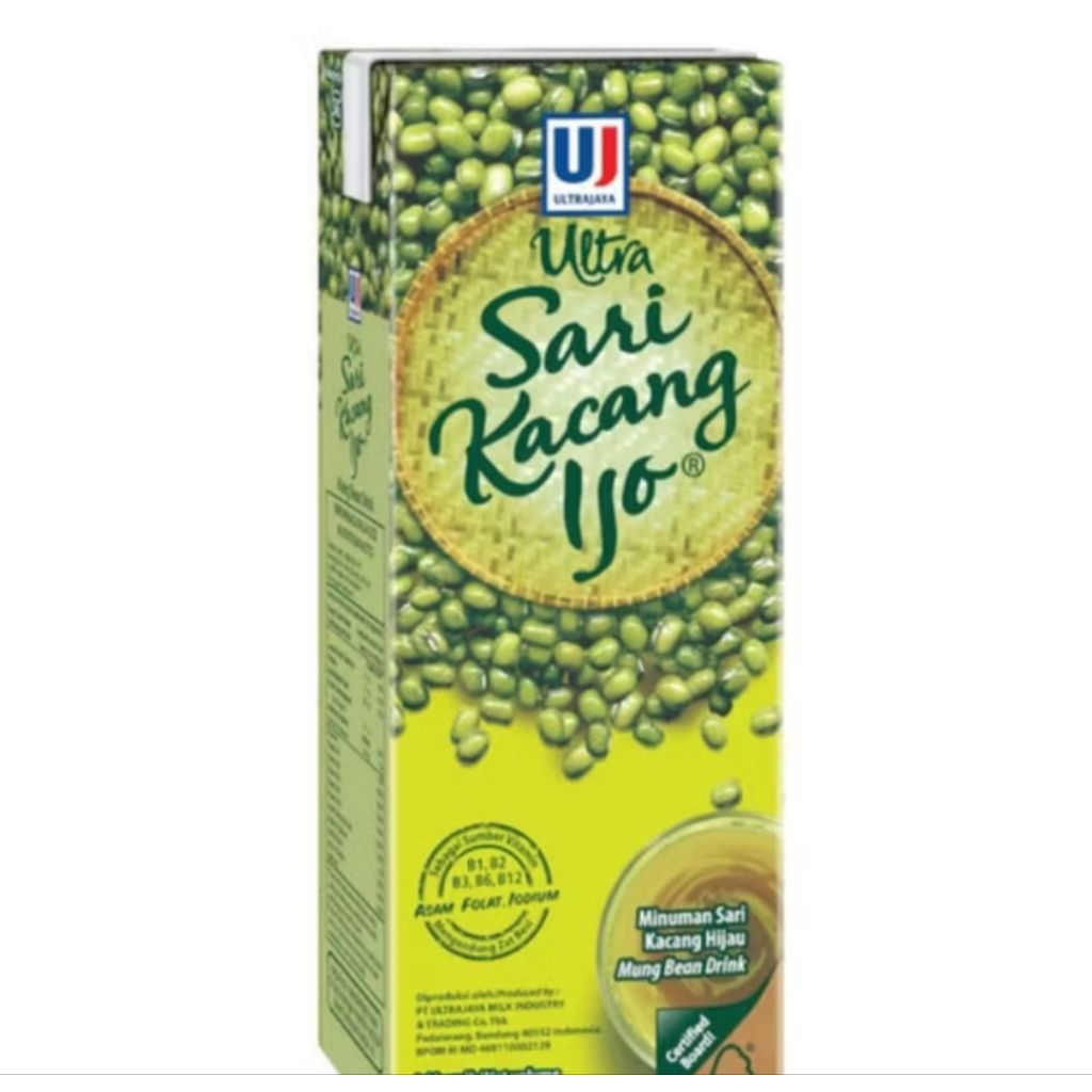 Sari kacang ijo 250 ml / Ultra sari kacang ijo 250 ml (1 dus isi 24 pcs)