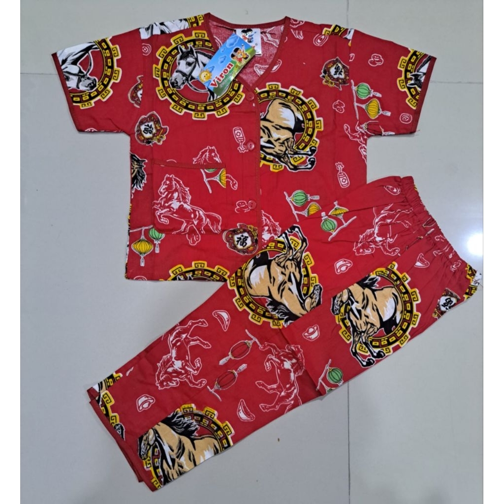 Baju Tidur imlek Kuda Horse Merk Viron Anak 1 -16 VIRON