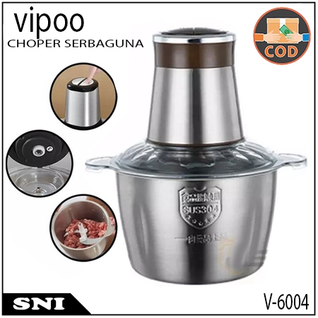 Blender chopper daging Vipoo V-6004 stainless steel