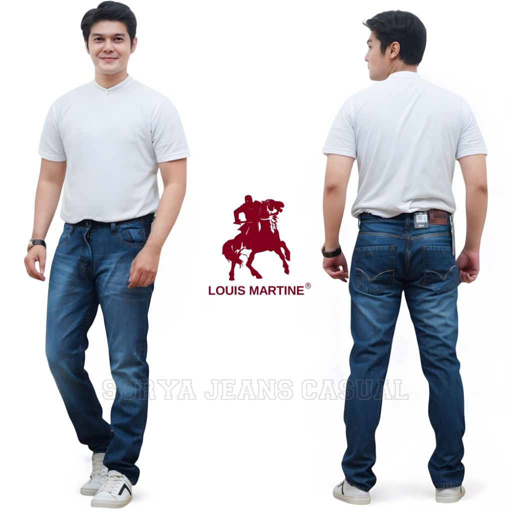 Celana JEANS Pria LOUIS MARTINE 100% Original Premium.