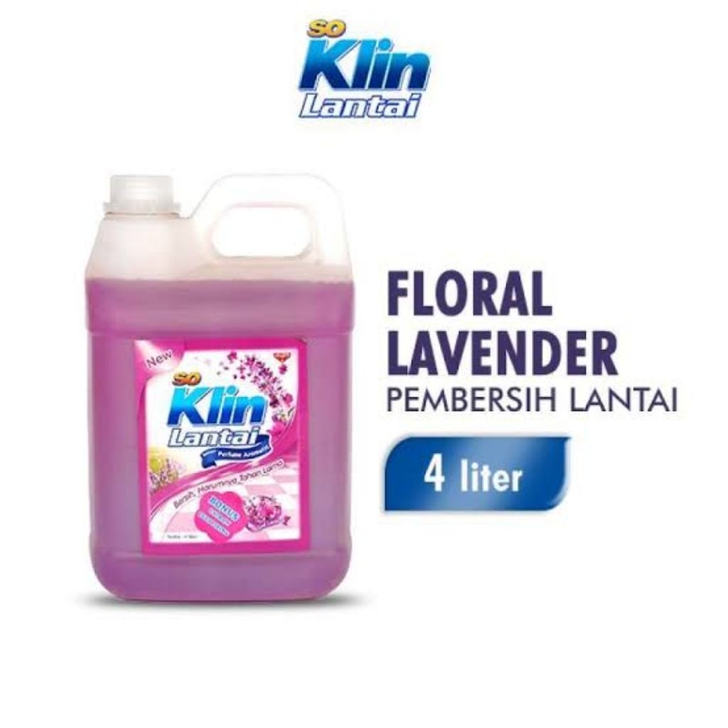 Soklin lantai lavender jerigen 4 liter