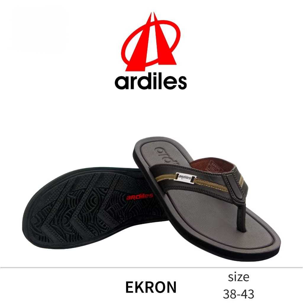 ARDILES EKRON Sandal Pria Casual Sopan Kulit Sintetis Sendal Cowok Laki Ventura