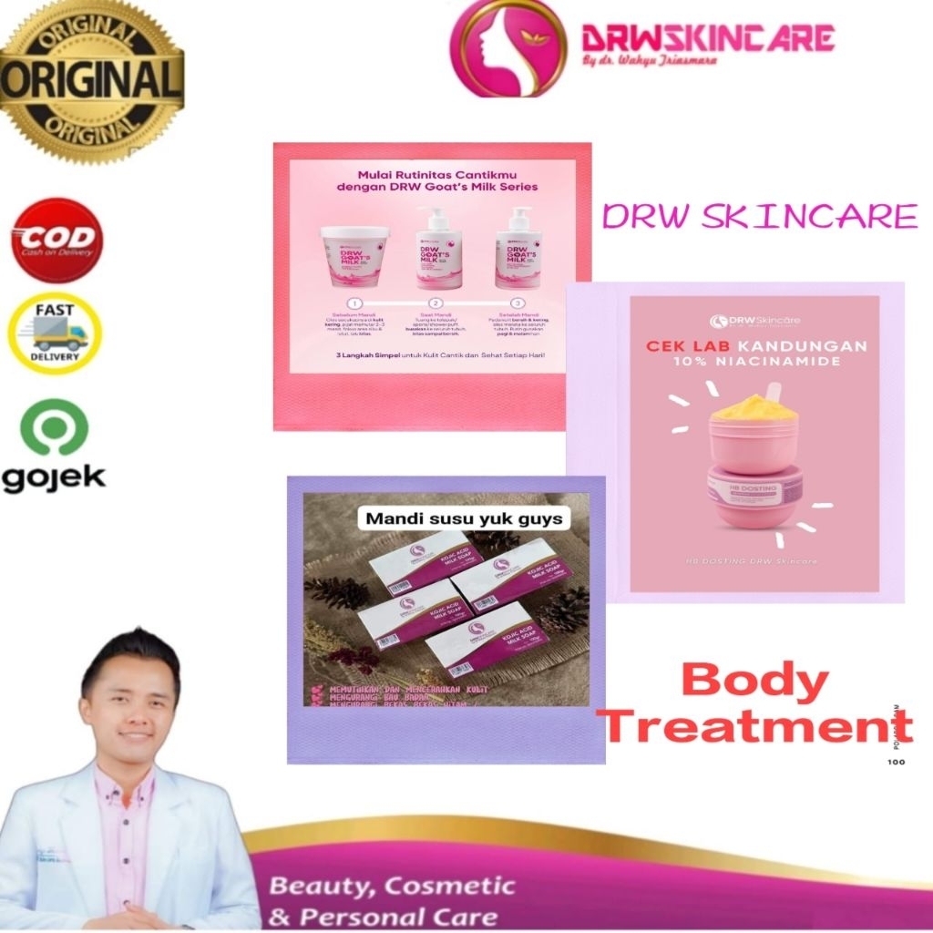 DRW SKINCARE Perawatan Tubuh Whitening ( Ecer ) - Original BPOM | HB Dosting | Goat's Milk Series