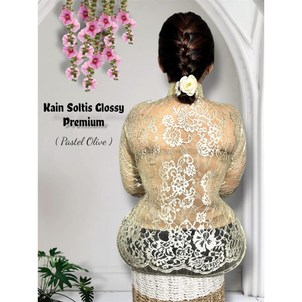 kain kebaya jumbo brokat Semi France metalik (PO)