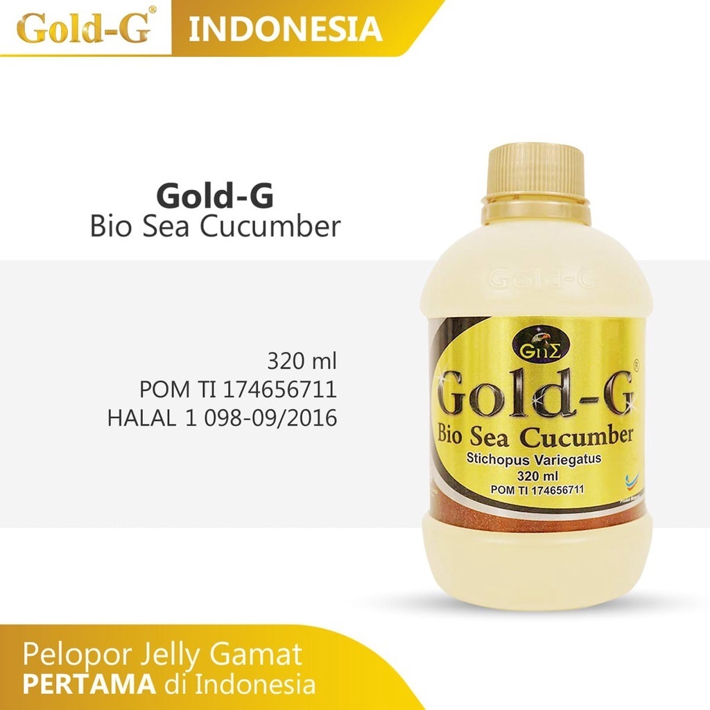 Jelly Gamat Herbal Gamat Emas Jelly Gamat Gold Isi 320 ml Suplemen Kesehatan Jelly Gamat