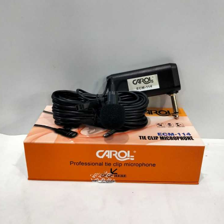 CAROL MIC ECM 114 CLIP ON MIC JEPIT KABEL CAROL ECM 114 KABEL PANJANG
