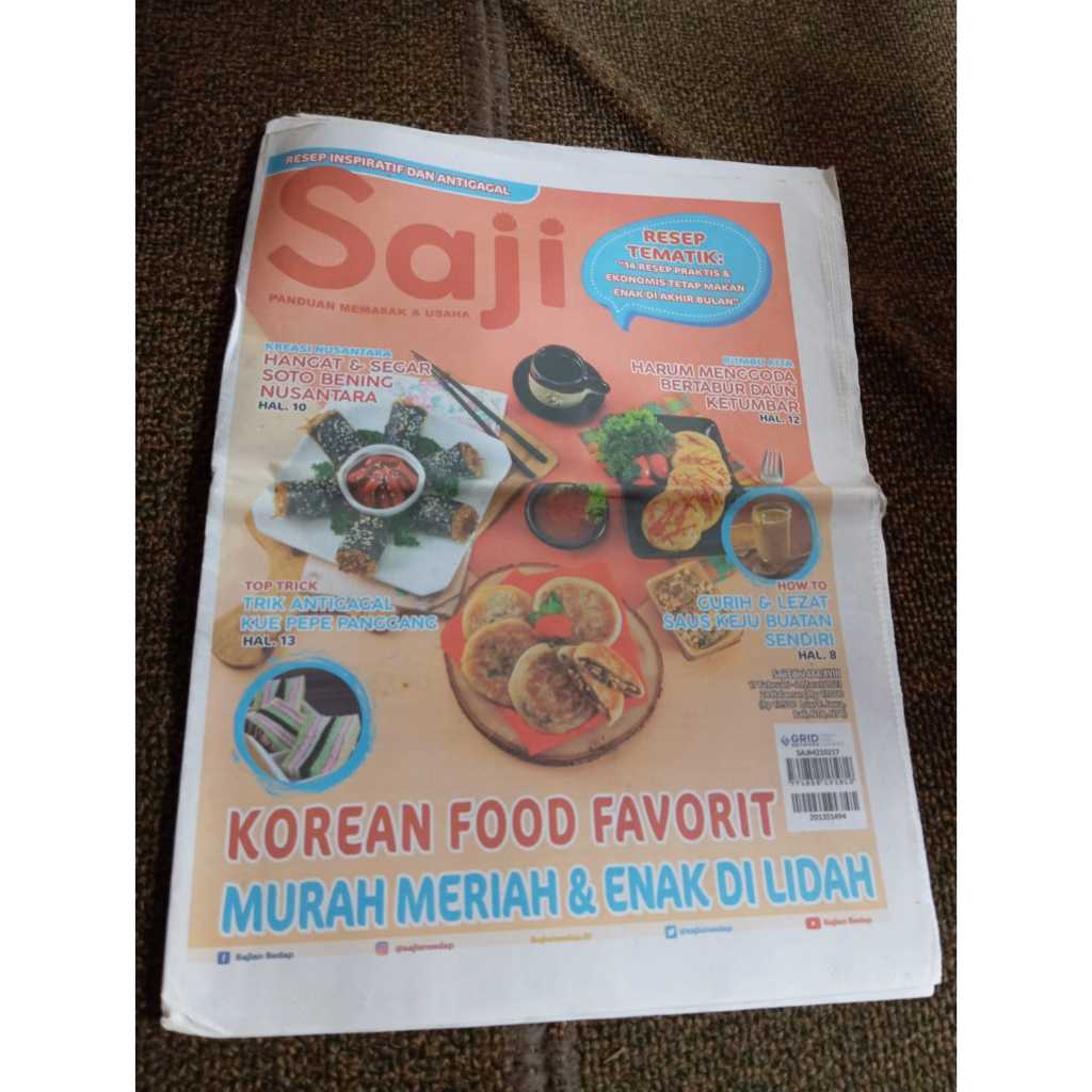 Tabloid Saji Korean Food Favorit Murah Meriah & Enak Di Lidah
