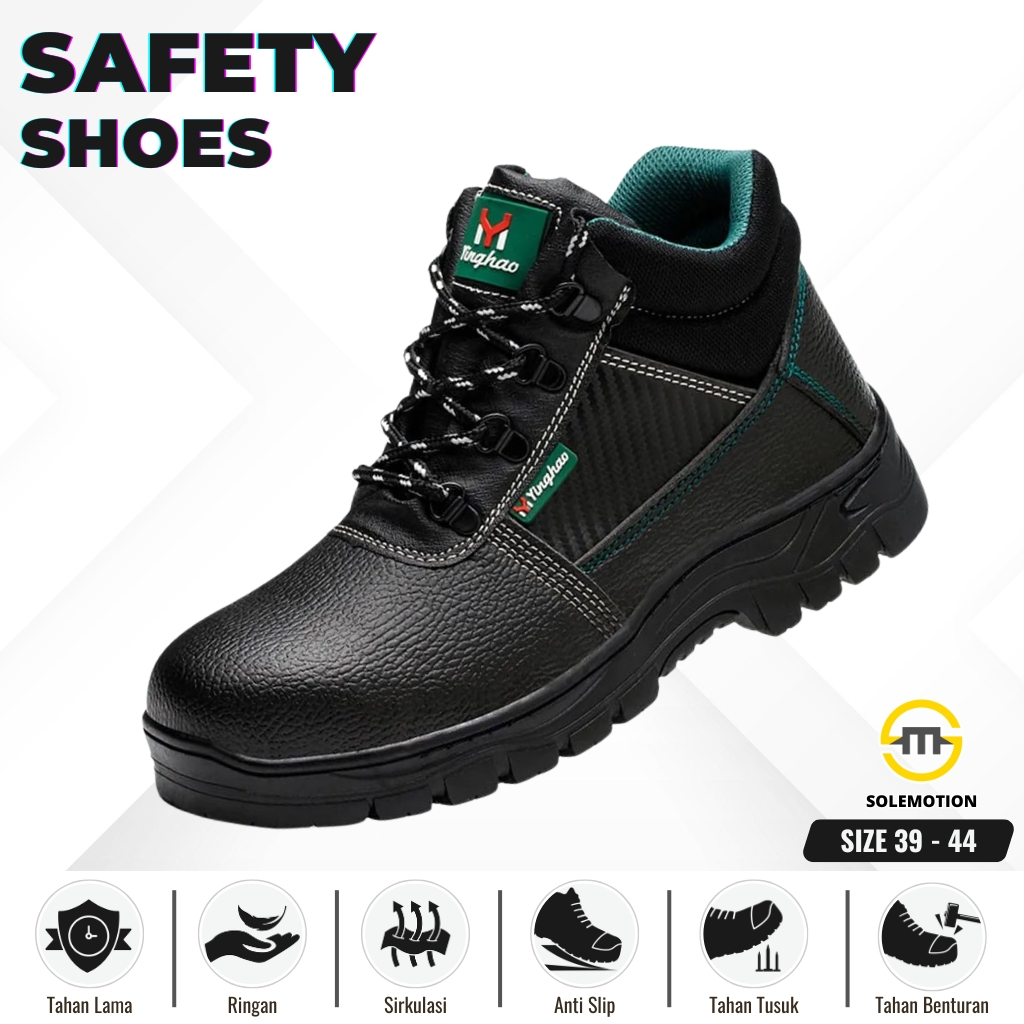Boots Safety Ujung Sepatu Boots Safety Ujung Besi Furyman Sepatu Hiking Awet Kuat Sefty Outdoor Impo