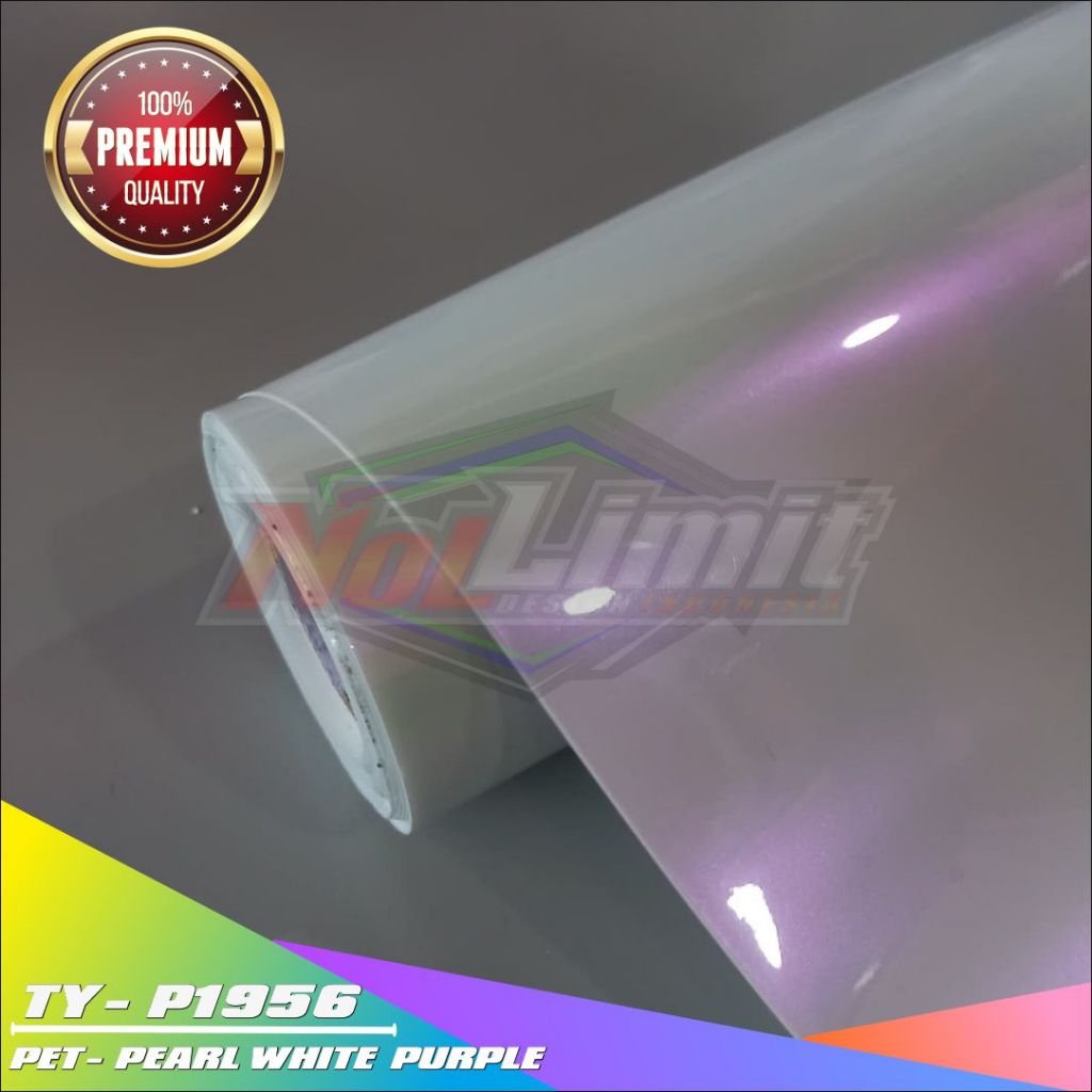 Sticker Skotlet PET Pearl White Red / Sticker PET Lembayung Pearl White Red Premium [ROLL]