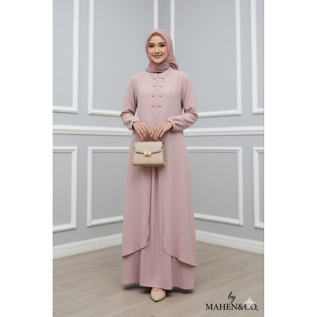 GAMIS MAYRA AUTER ELEGANT Dress Gamis Polos Wanita Bahan katun youri Premium Busana Muslim Wanita Ga