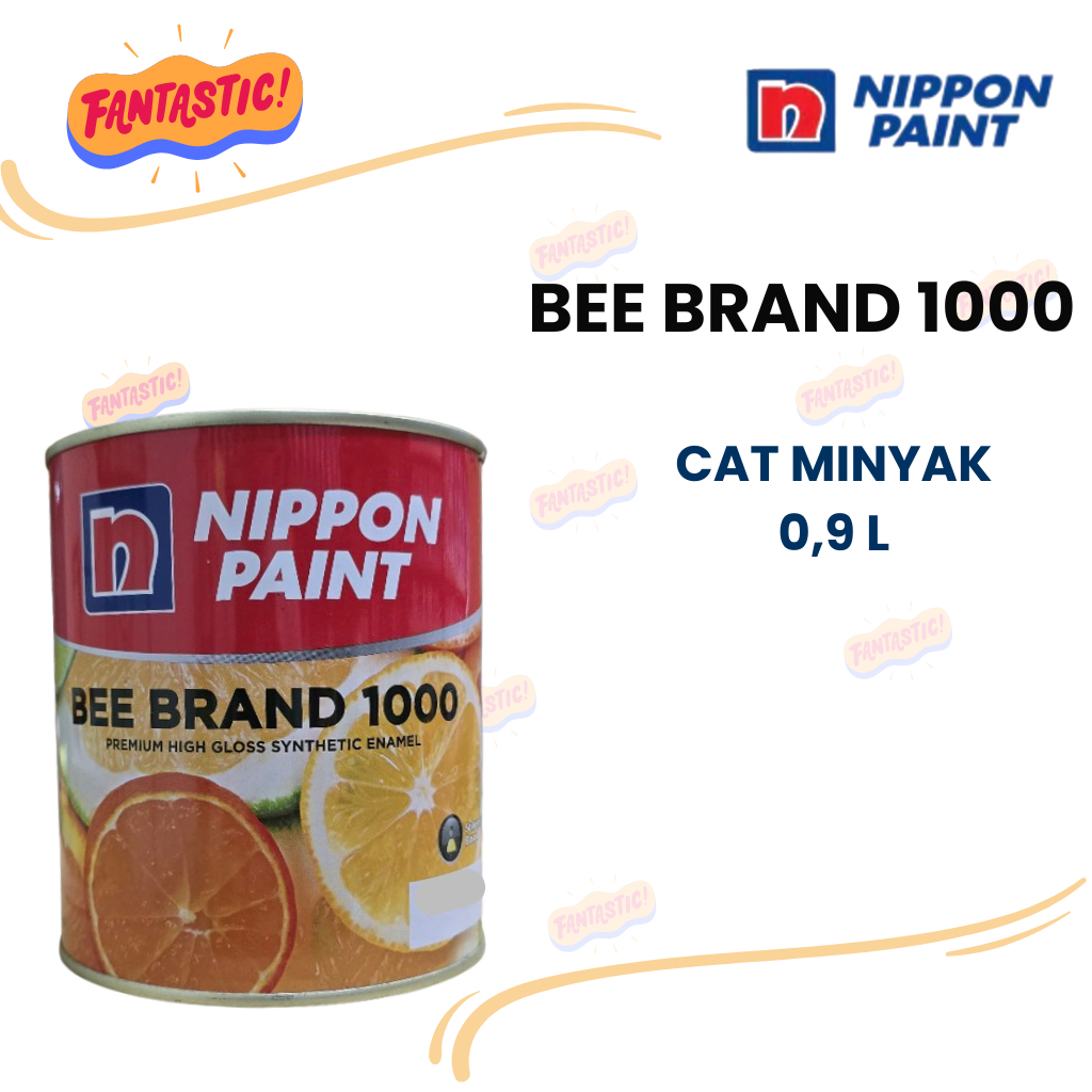 PROMO Nippon Paint Bee Brand 1000 Cat Kayu Besi Cat Minyak Cepat Kering Warna Coklat/ Merah/ Hitam /