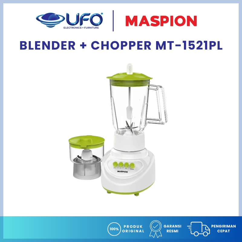 Maspion Blender + Chopper Kapasitas 1,5 Liter MT-1521PL | MT1521PL