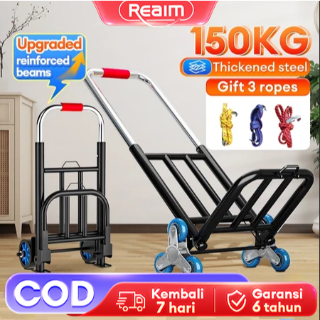 Reaim  Troley lipat troli barang  Troli multi-fungsi Troli Galon Trolley Besi Lipat alat naik tangga