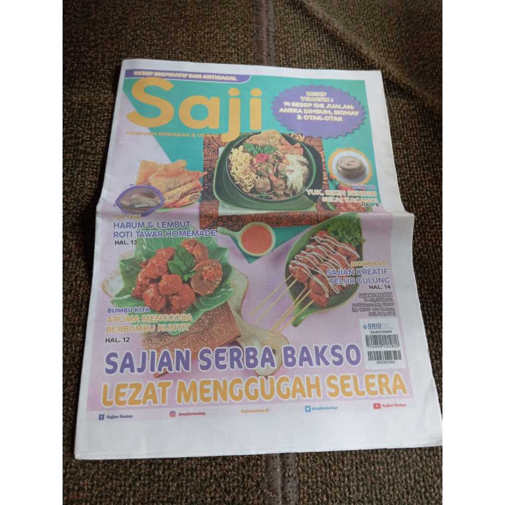 Tabloid Saji Sajian Serba Bakso Lezat Menggugah Selera edisi Juni 2021