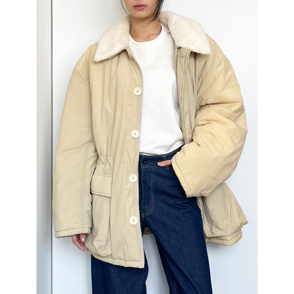 Amomento shearling collar un1s33x quilted puffer coat // cocok untuk liburan musim dingin/winter/aut
