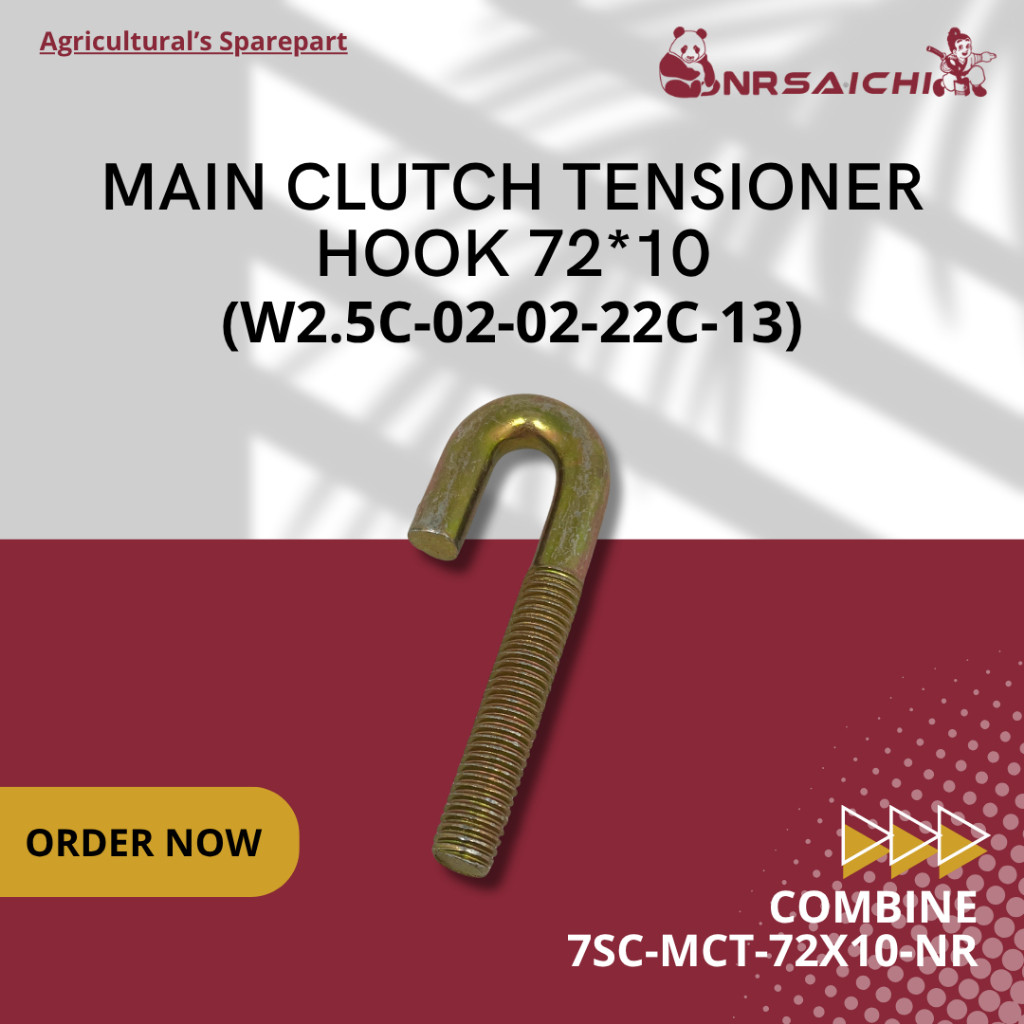 MAIN CLUTCH TENSIONER HOOK 72 X 10 Sparepart Combine Harvester Maxxi Bimo 102 NR