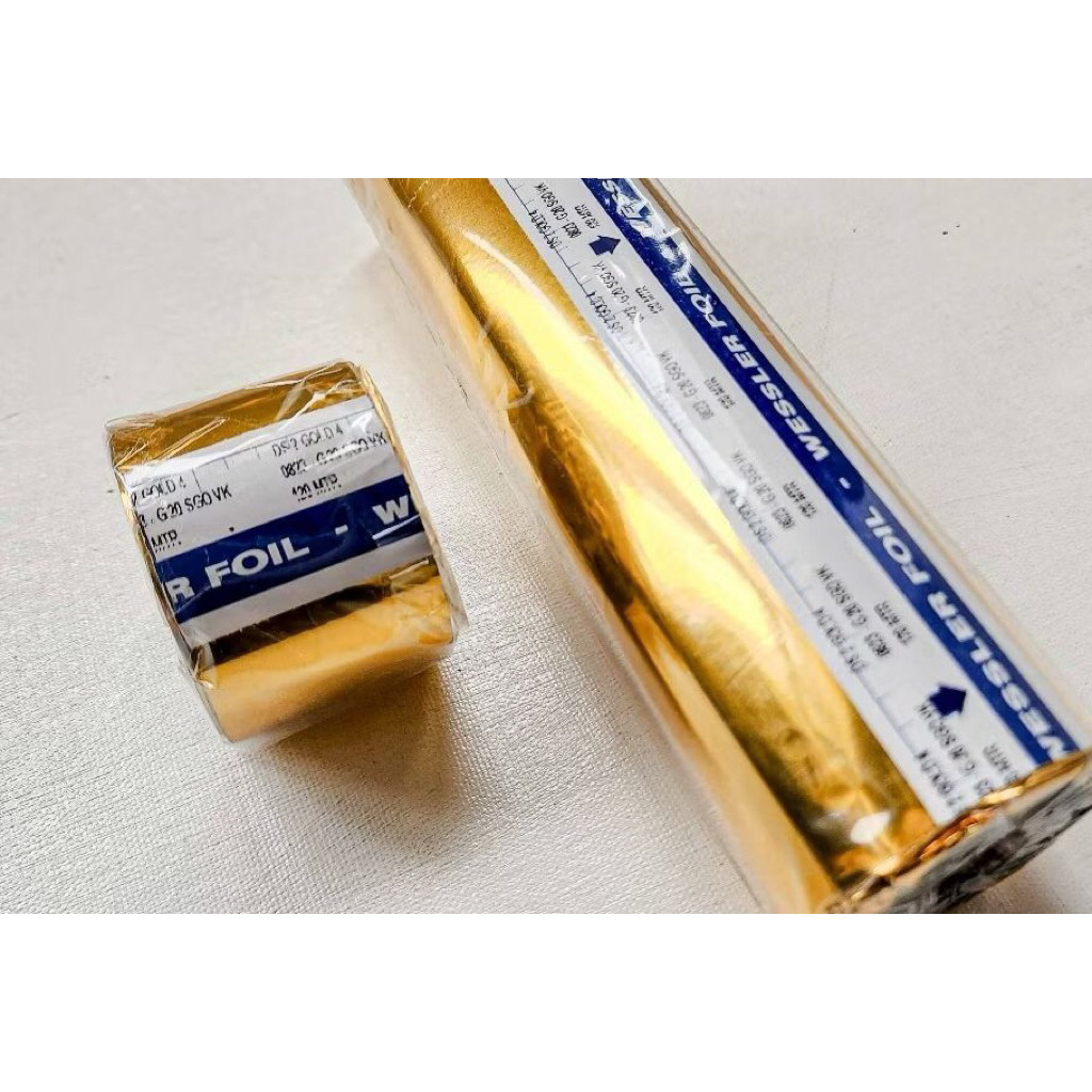 HYC Kertas Prada Foil/ Foil emas/ kertas prada/ Prada Roll lebar 4cm /kertas foil emas