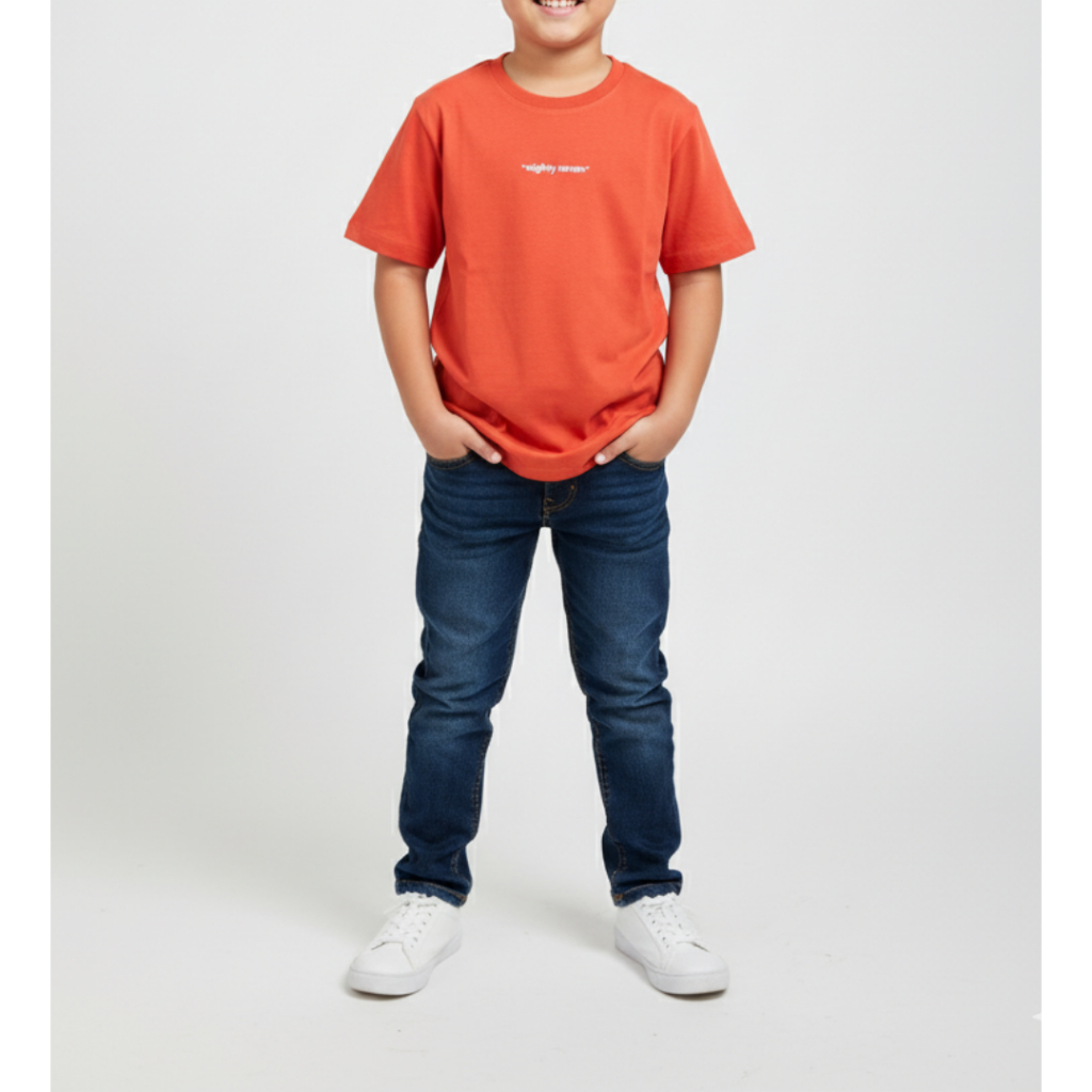 Remix Jeans Kaos Anak | Kaos Anak Laki-Laki | Kaos Santai Anak Lengan Pendek