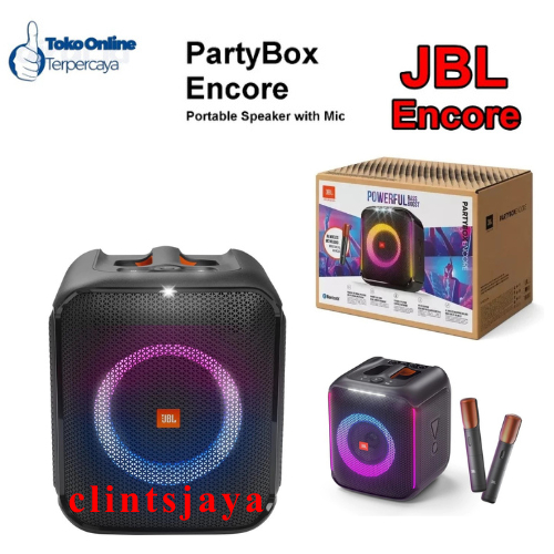 Speaker Active Encore Portabel Speaker Include 2 Mic Wireless Original JBL Partybox Encore