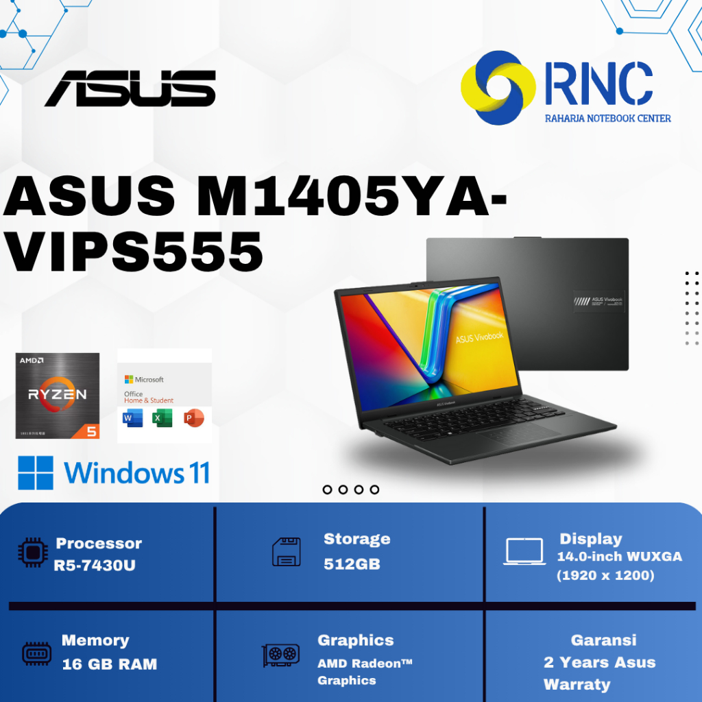 ASUS M1405YA-VIPS555 R5-7430U / 16GB /512GB