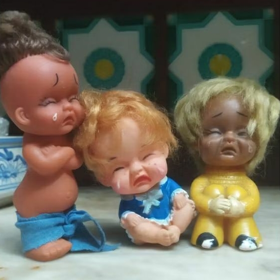 3 boneka crying jadul vintage