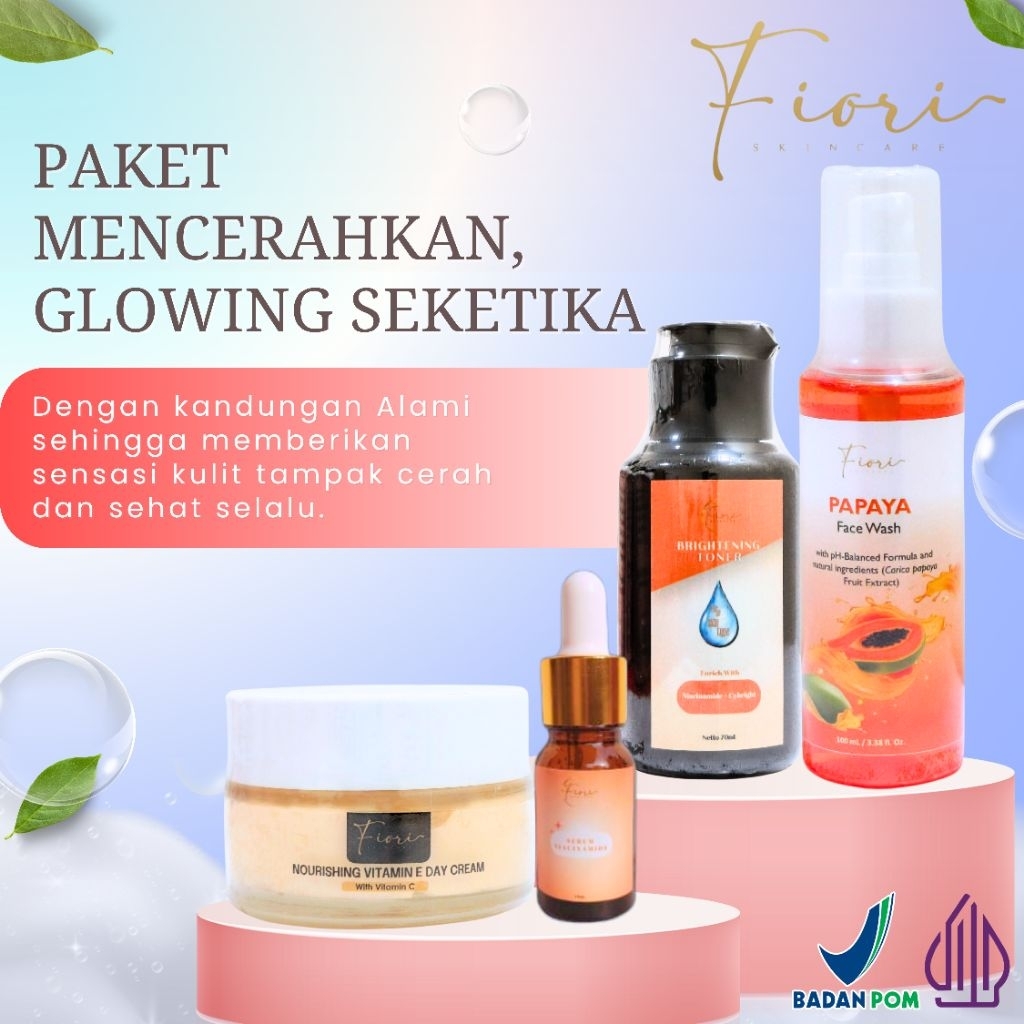 FIORI DAY CREAM + FIORI SERUM + FIORI TONER + FIORI FACE WASH