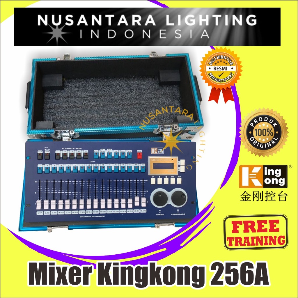 Mixer Kingkong 256A termasuk Hardcase Original / Mixer Lighting Kingkong