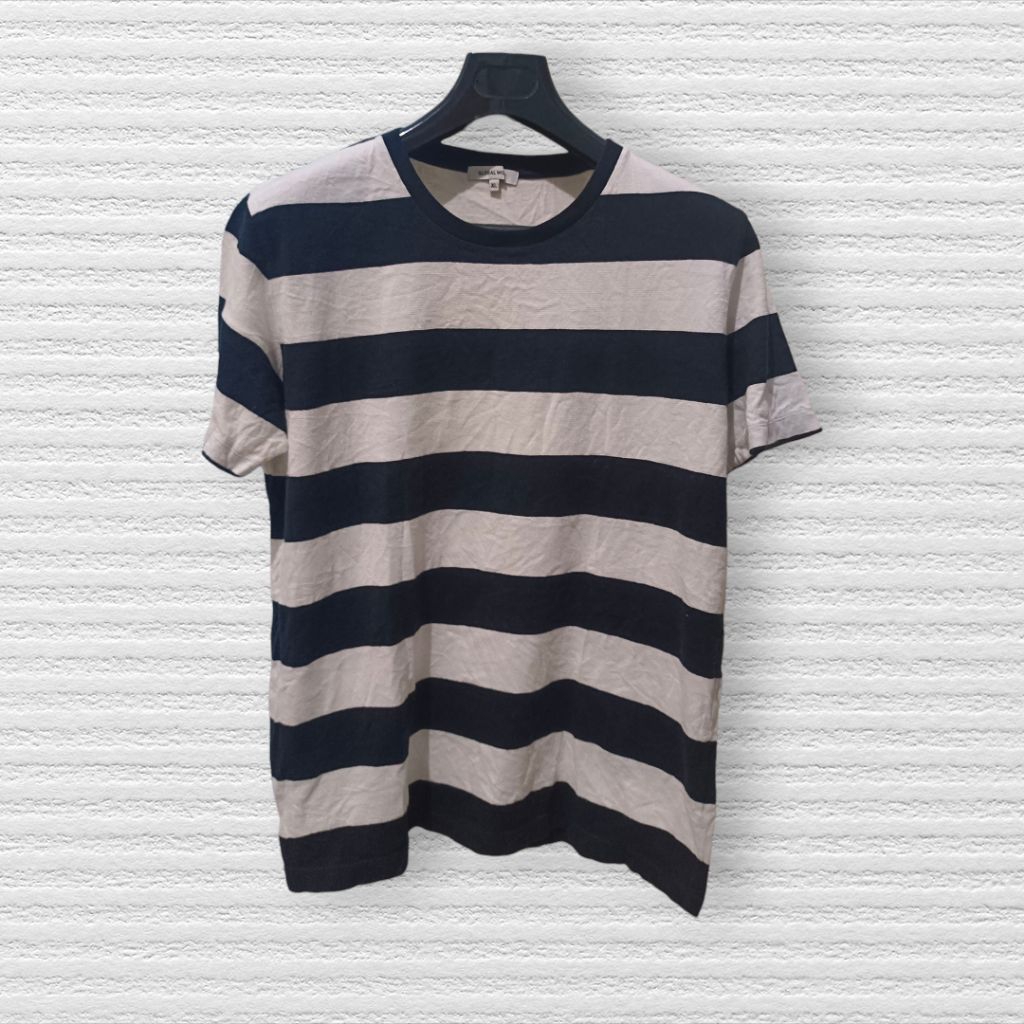 Global work tshirt garis kaos [size L]