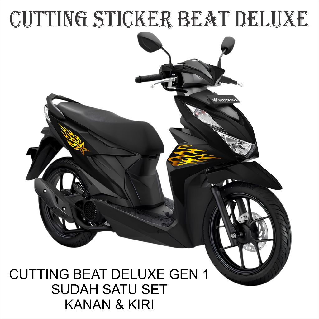 CUTTING STICKER RACING VARIASI BEAT DELUXE GEN 1
