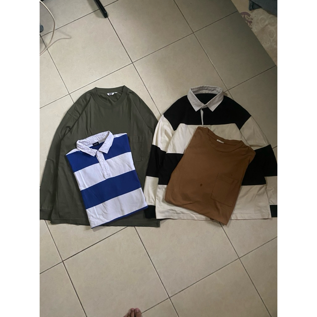 Rugby Longsleeve pocket Uniqlo polham GU