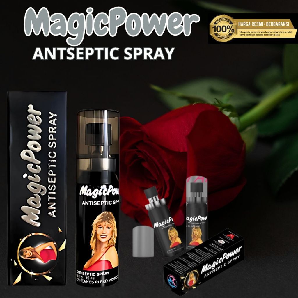 MAGIC POWER ANTISEPTIC SPRAY 15 ML / TISU MAGIC SPRAY BOTOL 15ML SPRAY MAGIC POWER PRIA TAHAN LAMA